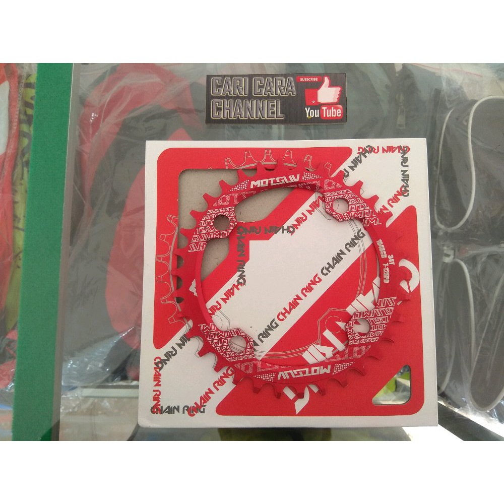 CHAINRING MOTSUV 34T BCD104 MERAH Terbaik