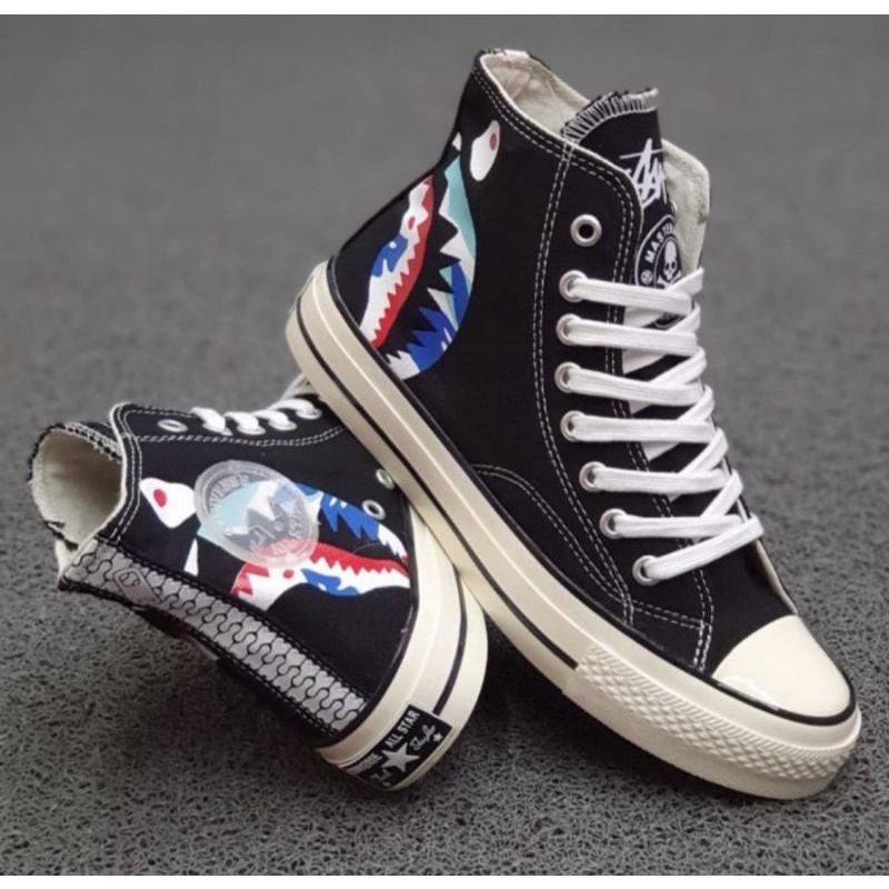 SEPATU CONVERSE 70S HIGH X BAPEE MASTERMIND SIL GLOSS