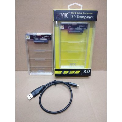 NYK Case Enclosure Transparan 25 Inch Sata USB 3.0