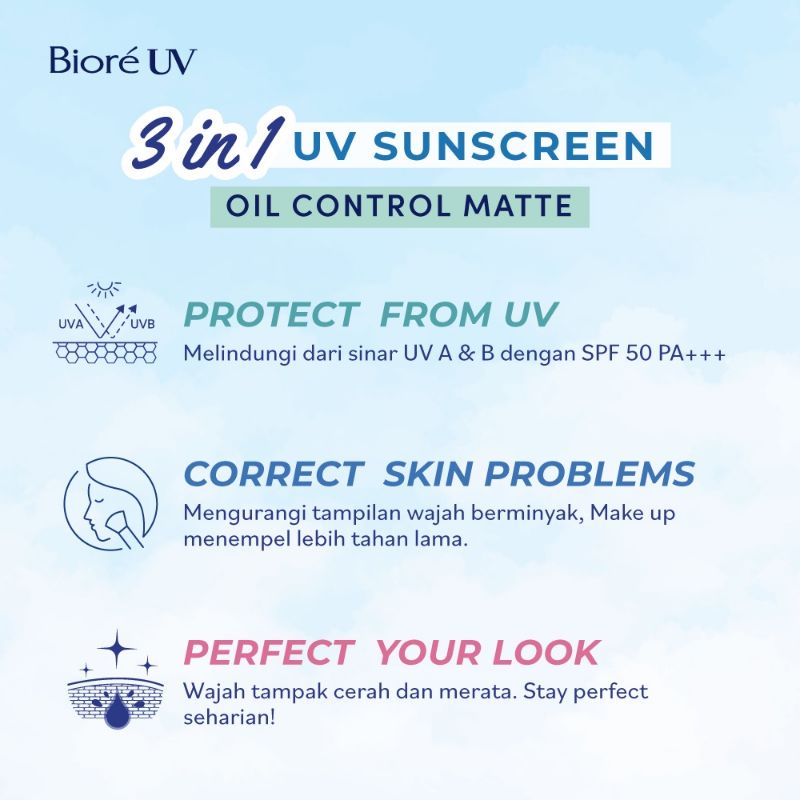 Sunscreen Biore BPOM | Biore UV Fresh &amp; Bright Sunscreen | Biore Fresh &amp; Bright  UV SPF 50 PA+++ | Sunscreen Biore Oil Control | Sunscreen Biore Instant Cover | Sunscreen Biore | Sunscreen viral | Biore SPF 50 | Biore
