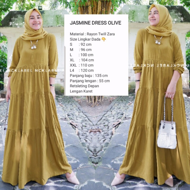 JASMINE DRESS NCK LABEL / jasmine nck label / gamis ncklabel