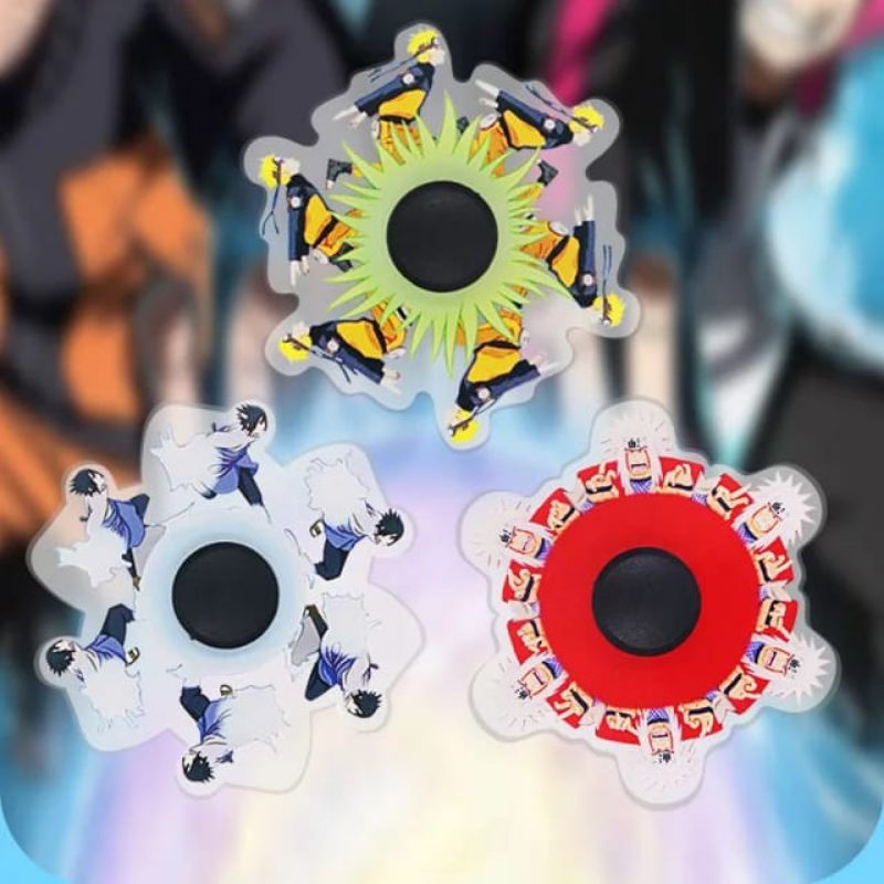 Mainan Fidget Spinner Kartun Anime / Karakter Naruto / Among Us / Pokemon