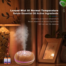 Kongyide Air Humidifier Aromatherapy Diffuser Wood Design 300ml - AJ-511 - Dark Brown