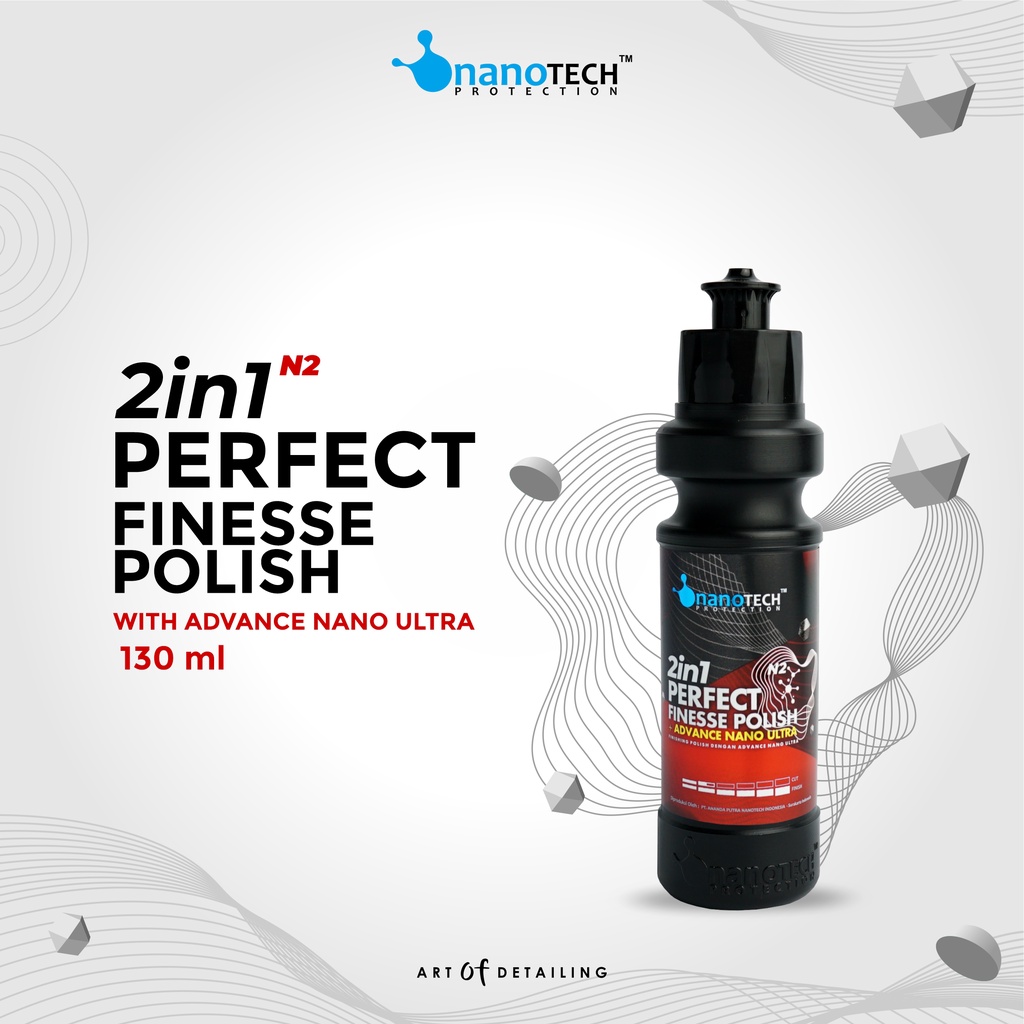 Penghilang Baret Cat - 2in1 PERFECT FINESSE POLISH With Advance Nano Ultra - nanoTECH PROTECTION - Compound Polish - Swirl Remover - Obat Poles Cat - Kompon Poles - Poles Magic - Penghilang Baret - Pengkilap Cat Mobil Motor