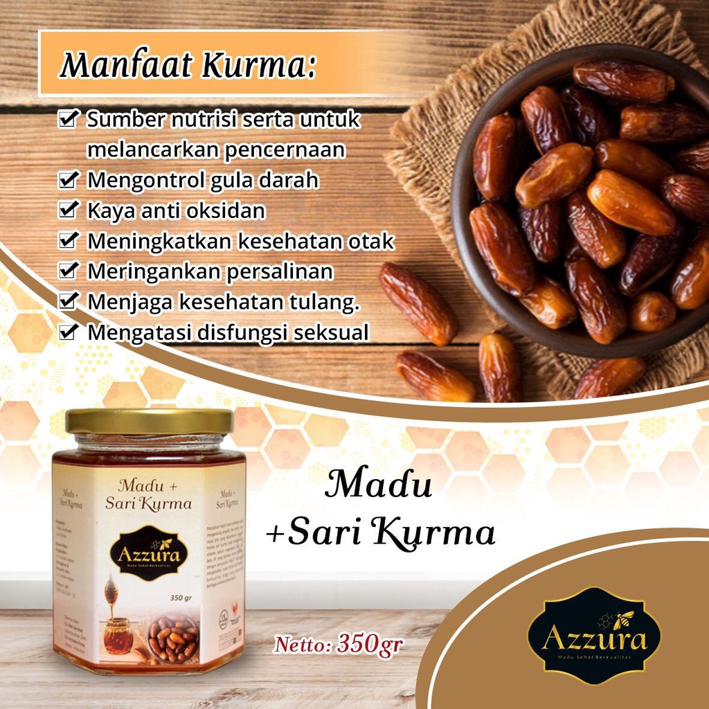 

Madu AZZURA Madu Sari Kurma Asli 100% 350gr