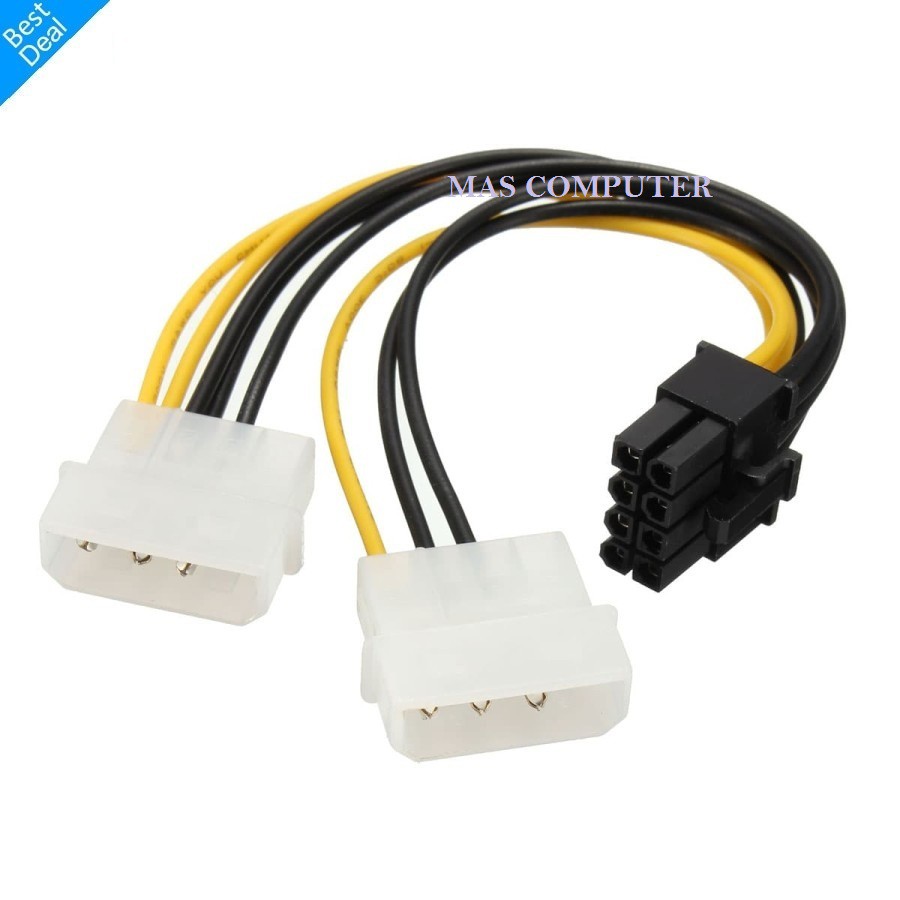 Kabel Power VGA 8Pin / Kabel Power VGA 8 Pin Fimel To 2 Molek Mele / Kabel VGA Motherboard