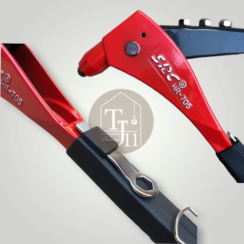 TANG RIVET / HAND RIVETER / ALAT TEMBAK PAKU RIVET merek SOLIGEN HR-705 (GRIP MERAH)