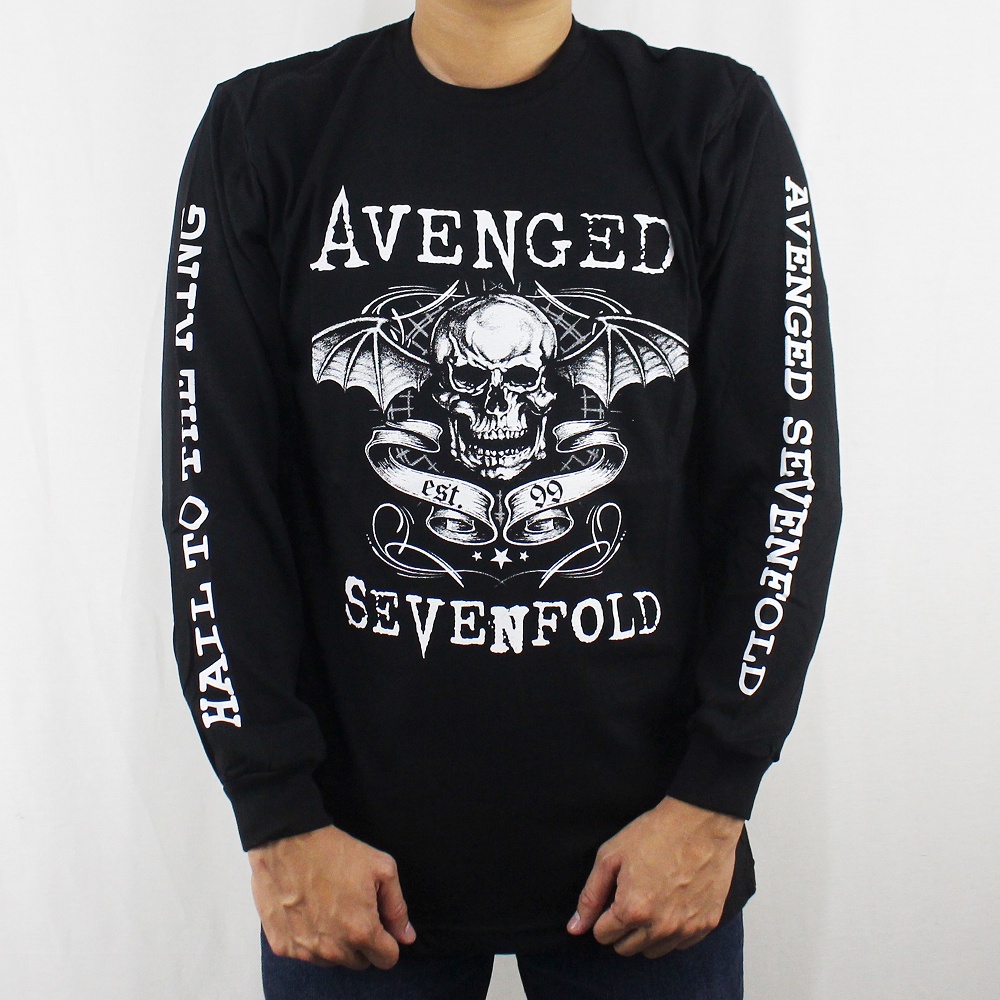 BAJU AVENGED SEVENFOLD 01 - BAJU LENGAN PANJANG PRIA - BAJU MUSIK LENGAN PANJANG - KAOS MUSIK AVENGED SEVENFOLD - LONGSLEEVE MUSIK AVENGED SEVENFOLD -  KAOS LENGAN PANJANG