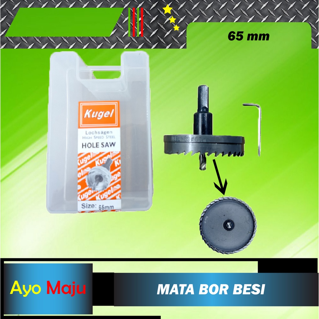 Hole Saw Besi 65mm / HoleSaw Besi 65mm / Mata Bor Besi 65mm KUGEL