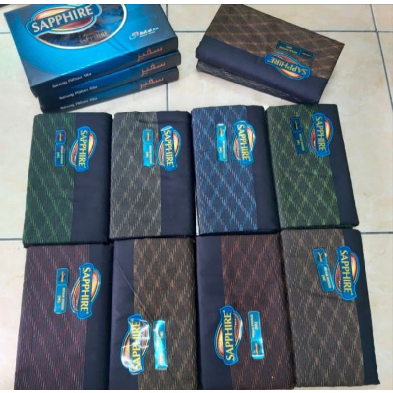 sarung sapphire hitam khusus/hitam tumpal warna