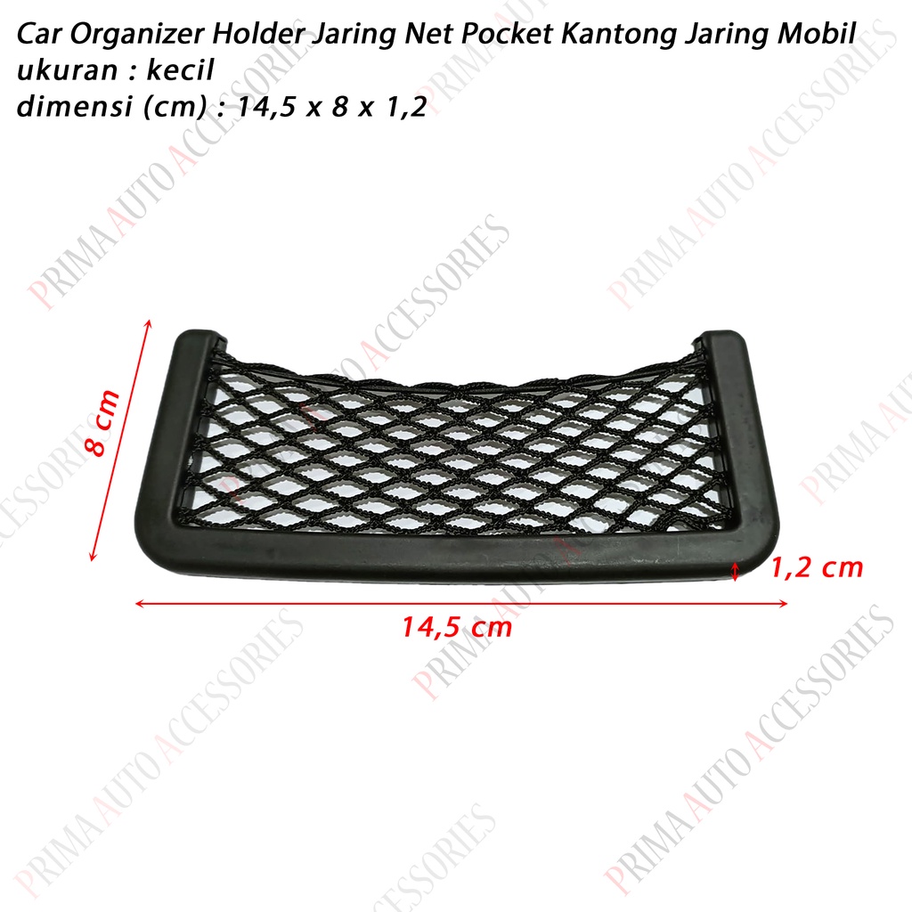 Car Organizer Holder Net Pocket String Bag Jaring Kantong Mobil - Kecil