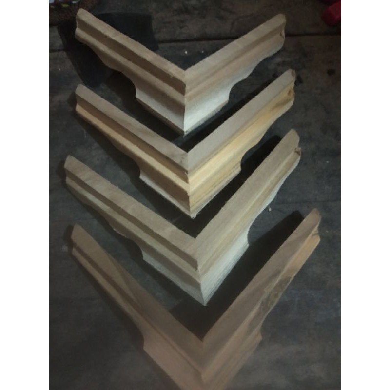 kaki kosan sangkar burung bahan kayu jati 1 set isi 4