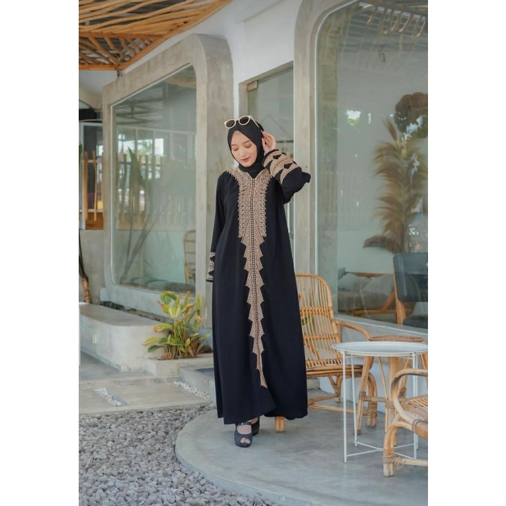 murah gamis turkey-jubah turkey- busana muslim - abaya remaja terbaru-abaya arab kekinian-abaya turki terbaru-motif DUBAI 477(AZ45)