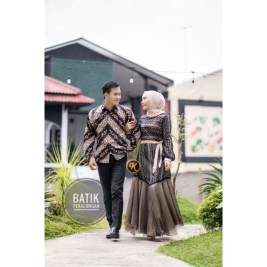 COUPLE BATIK TERLARIS/GAMIS BATIK/COUPLE HITS BATIK MODERN/PAKAIAN SET WANITA PRIA MODERN