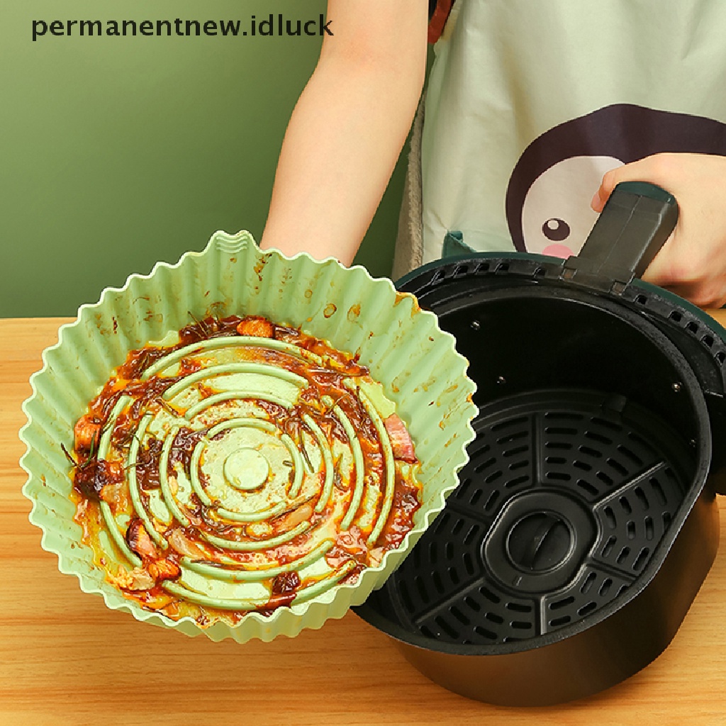 Baki Keranjang Air Fryers Pizza Bahan Silikon Ukuran 19 / 22cm Untuk Oven