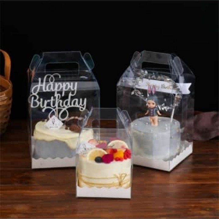 Jual Kotak Mika Plastik Box Cake Transparan Kotak Mika X X Cm Indonesia Shopee Indonesia