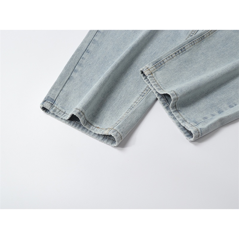 Jens Wanita murah--Kulot Jeans Kulot--New Women's Loose High Waist Wide Leg pengait celana jeans （realpict）