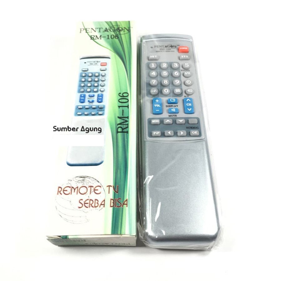 Pentagon RM106 Remote TV Universal Segala Merk TV Auto Scan Otomatis