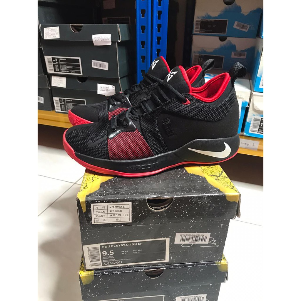 SALE MURAH  BANGET SEPATU  BASKET  PG2 LOW BLACK RED Shopee  