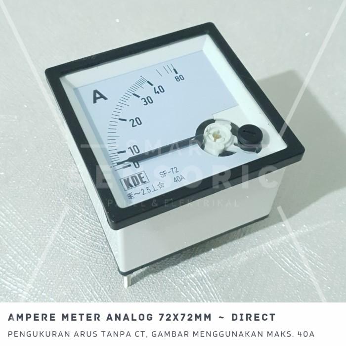 Panel Ampere Meter Analog SF-72 72x72 10A,20A,30A,40A,50A CT 50-400A