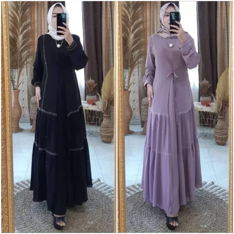 gamis ceruty premium ZHAFRANA by Namode  fit xl jumbo