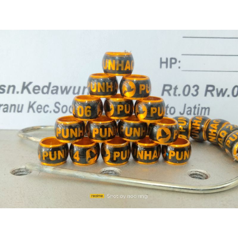 RING/BINGGEL/GELANG BURUNG/IDENTITAS BURUNG/RING MURAI/RING MERPATI/RING LOVEBIRD/RING PERKUTUT/RING