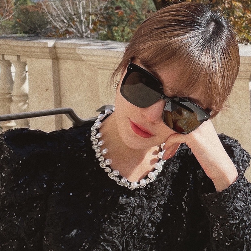 Kacamata Hitam Bingkai Persegi Oversized Gaya Retro Klasik Untuk Pria Dan Wanita