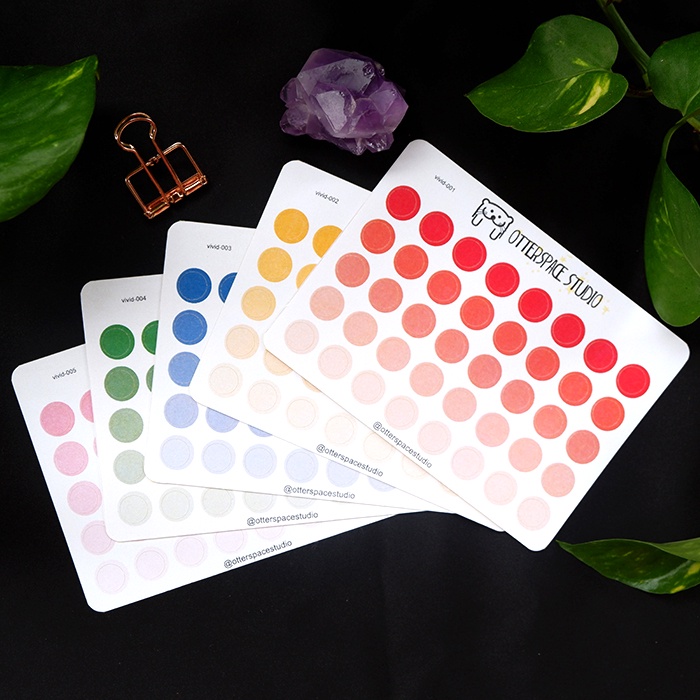 

Otterspace Studio | Dots Vivid 1 Color Palette Bullet Journal / Planner Sticker