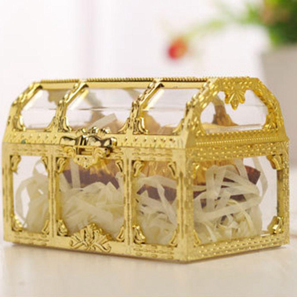 【 ELEGANT 】 Candy Box Harta Karun Bentuk Dada 12 Pcs Pernikahan Ulang Tahun Kue Kotak Penyimpanan Perlengkapan Pesta Nikah