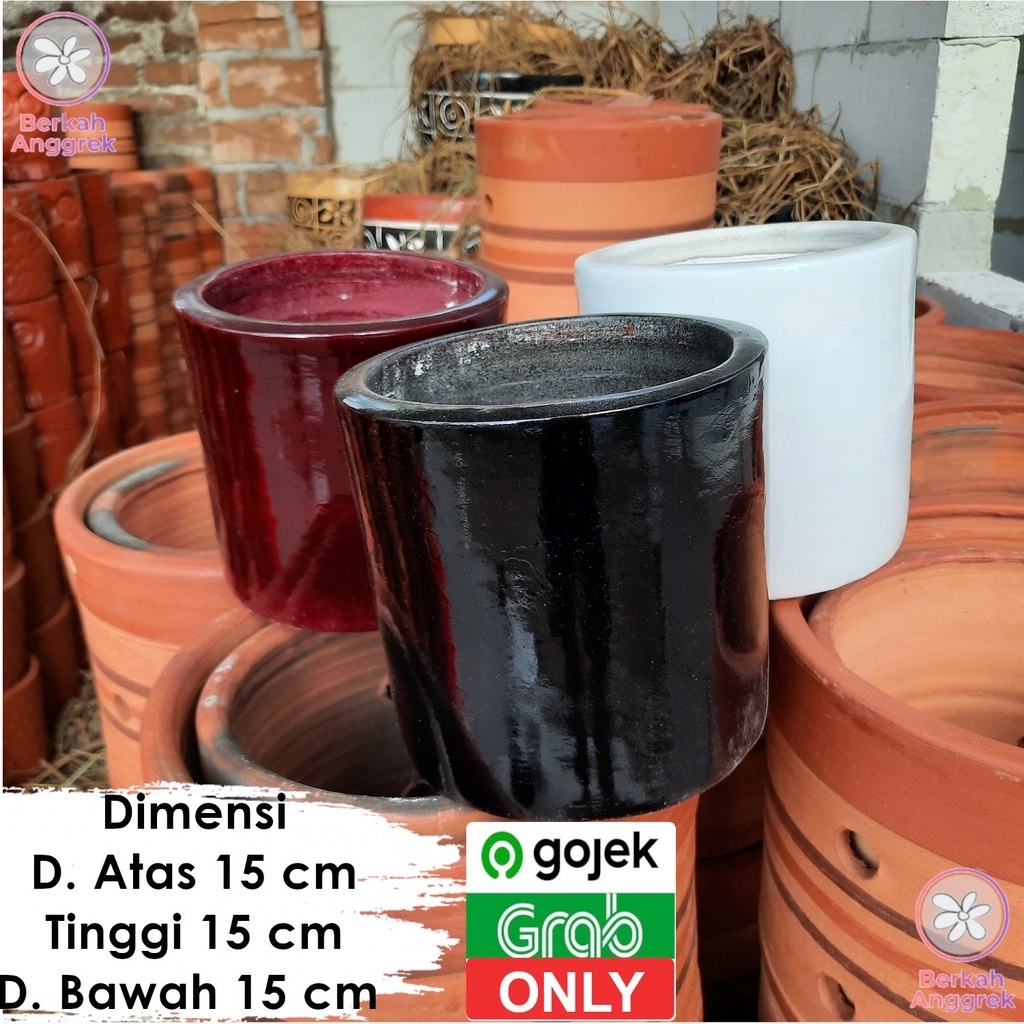 Pot Terakota Pot Tanah Liat Pot Gerabah Silinder Keramik Besar