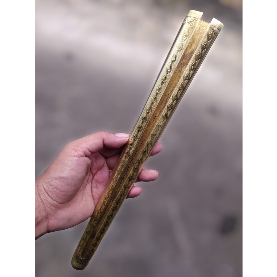 Pendok Pusaka Keris Model BLewah Tatah Wajik Kuningan