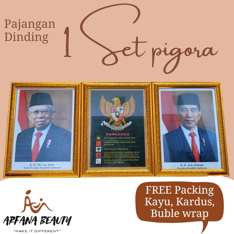 Jual Pigora Presiden Dan Wakil Presiden Wapres Foto Presiden Pajangan ...