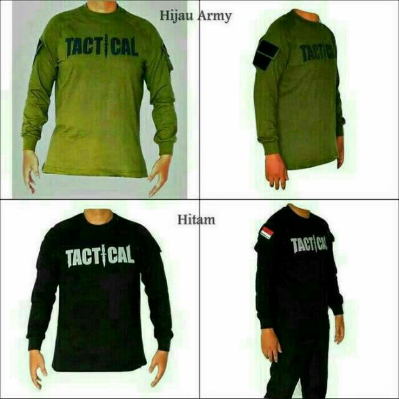 Kaos Tactical Lengan Panjang/Baju Tactical Lengan Panjang Sablon Tactical