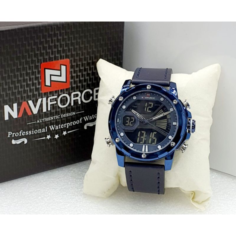 Jam Tangan Pria Naviforce Original Tali Kulit Garansi 1 Tahun