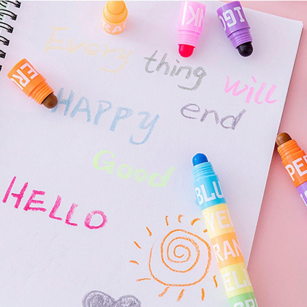 Mxbeauty Stabilo Spidol Lucu Jelly Graffiti Perlengkapan Kantor Sekolah Jahitan Crayon Lukisan Bolpen