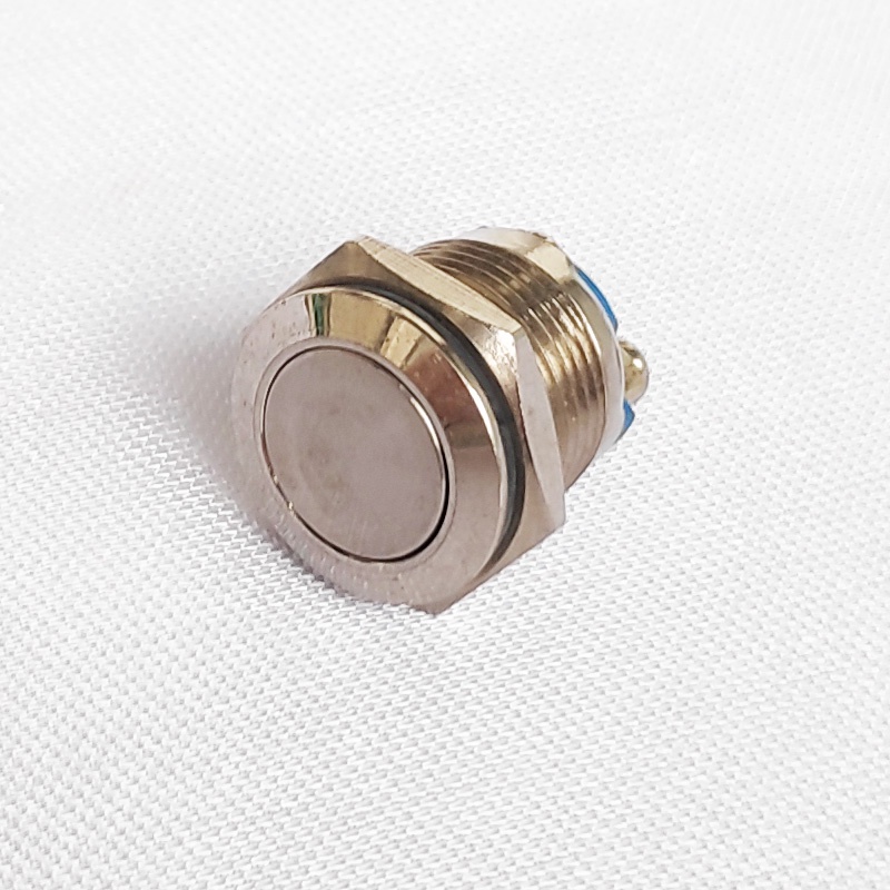 PUSH ON BESI 16MM PUSH ON SWITCH STAINLESS STEEL PUSH SWITCH PUSH ON NICKEL PUSH BUTTON ON