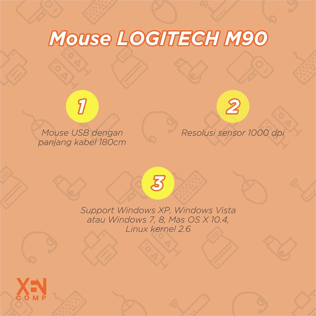 MOUSE LOGITECH M90 USB ORIGINAL