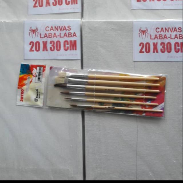 

Paket Kanvas / Canvas 20 cm x 30 cm + Kuas