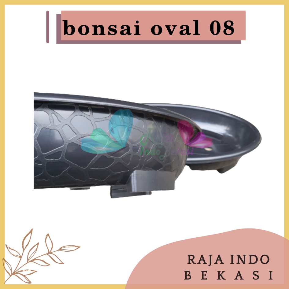 Ori Bjp Bonsai Oval Ov 08 Hitam Coklat Pot Bunga Plastik Bonsai Budi Jaya Motif Batu Alam Ceper Pendek Pot Bonsai Plastik Keramik Semen Bonsai Mame Kelapa Besar Mini