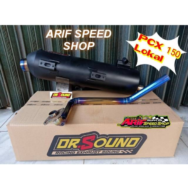 Knalpot DR.SOUND PCX 150 Lokal Leher Twotone/Bluemoon