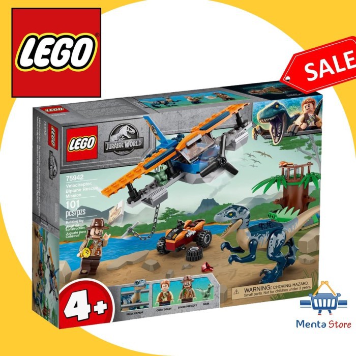 LEGO 75942 JURASSIC WORLD Velociraptor: Biplane Rescue Mission