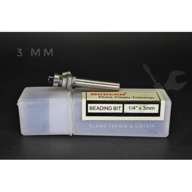 Mata pisau profil / trimmer / router beading bit 3mm