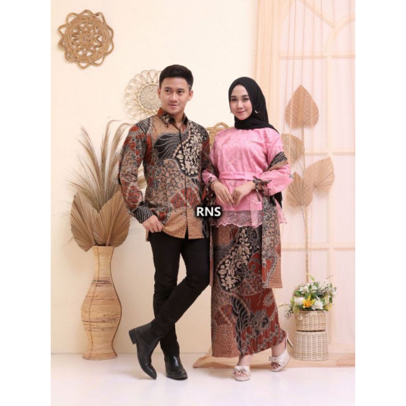 BAJU COUPLE BROKAT SELENDANG MODERN COUPLE MODERN BATIK PLIKET