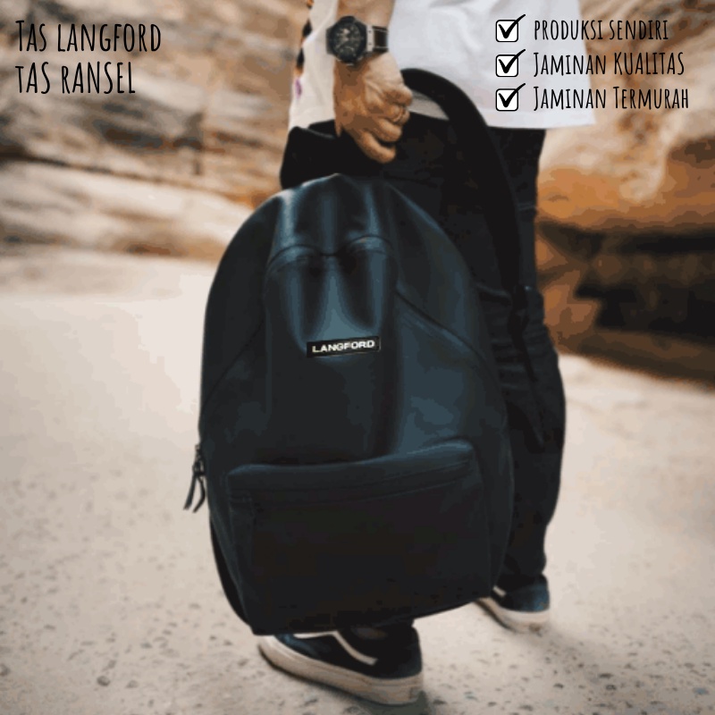 Tas Ransel Sekolah - Tas Remaja Dewasa Multifungsi Backpack Stylish Punggung Bahu Model Korea Kekinian Terbaru Murah Bagus Besar Laptop Import Lokal Original Simple Elegan Casual Pria Wanita Perempuan Cewek Cowok