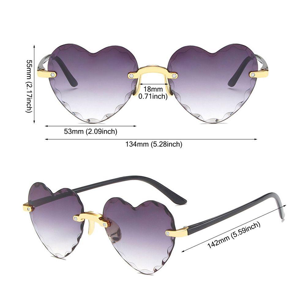 R-flower Heart Sunglasses Trendy Kacamata Pesta Love Heart Sunglasses