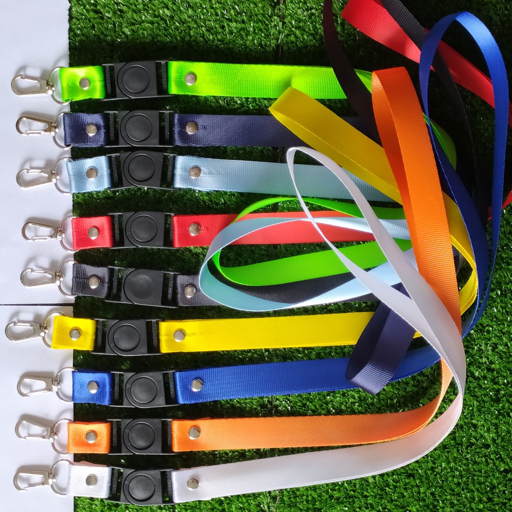 TALI LANYARD NYLON POLOS / TALI LANYARD ID CARD / TALI GANTUNGAN IDENTITAS KARYAWAN UKURAN 2CM