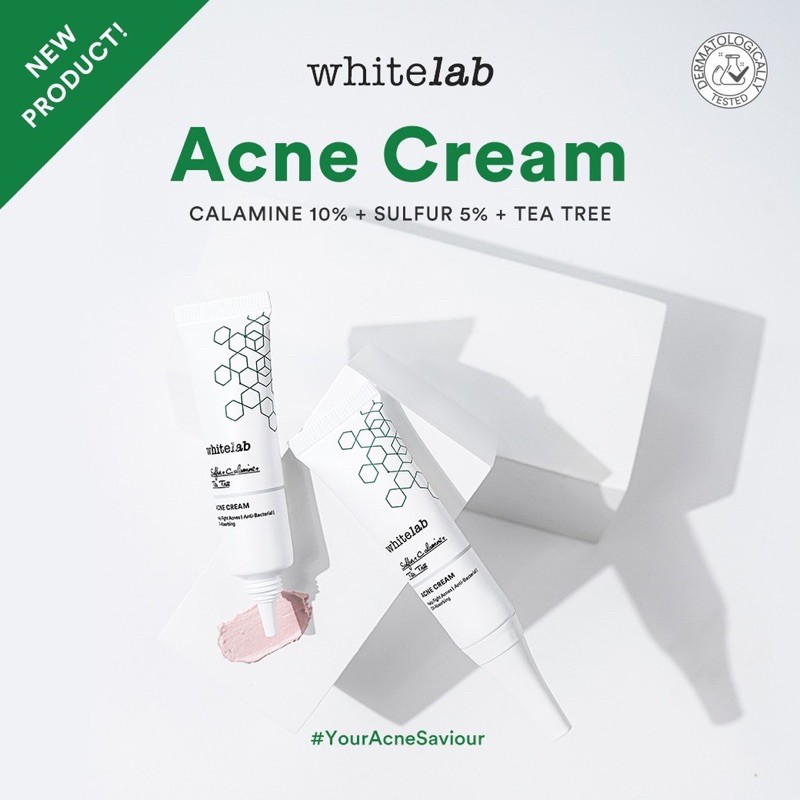 WHITELAB Acne Cream Indonesia / Facial Wash Hydrating Essence Toner Serum Ampoule Day Night Underarm Eye Cream Sunscreen Clay Mask Masker Gel Body Soap / Face Brightening Mugwort Heartleaf Niacinamide Peeling Calming Paket Wajah Lengkap Set Sabun Pelembab