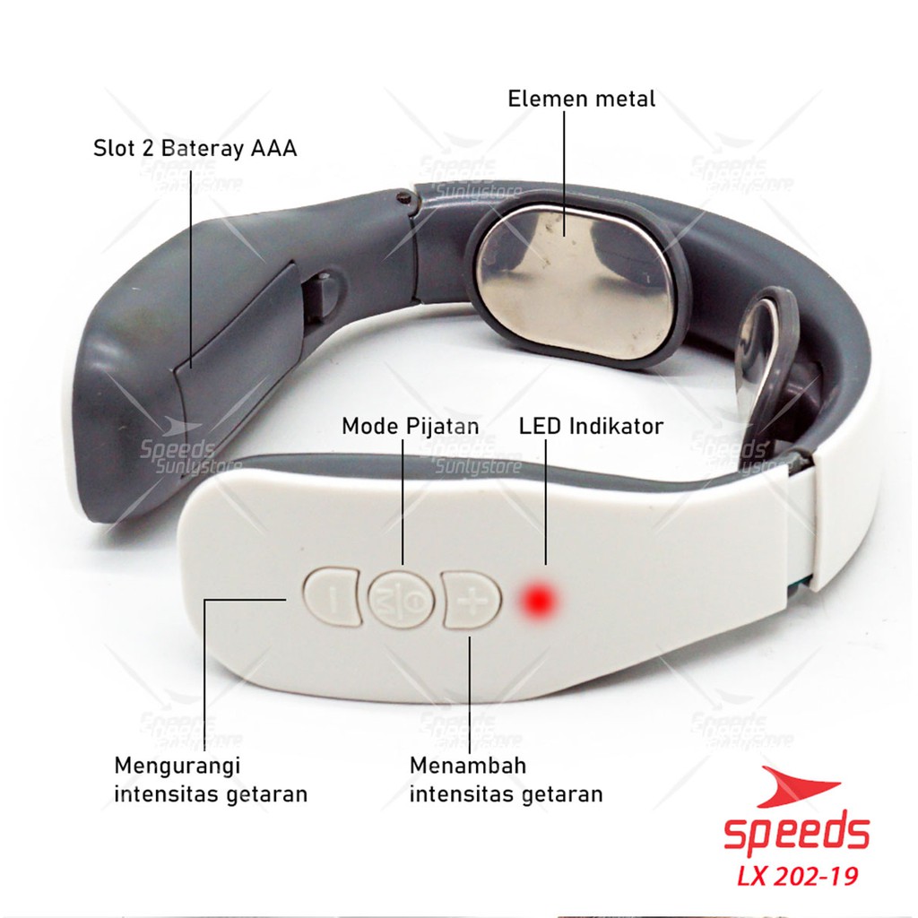 SPEEDS Alat Pijat Leher Alat Pijat Elektrik Cervical Vertebra Terapi Leher 202-19