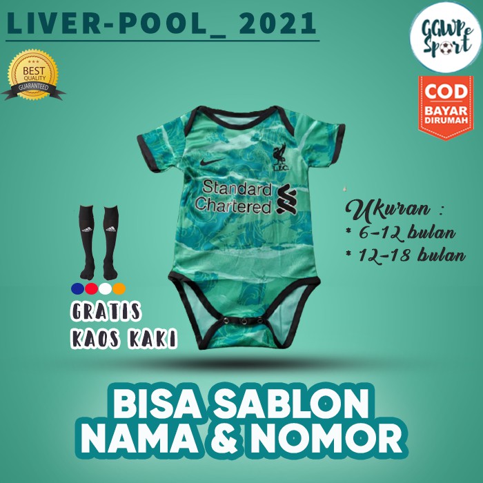 JUMPER BAYI BAJU BOLA BAYI LAKI LAKI LIVEERPOLL HIJAU 2021 IMPORT TERBARU KUALITAS JAMINAN TERBAIK