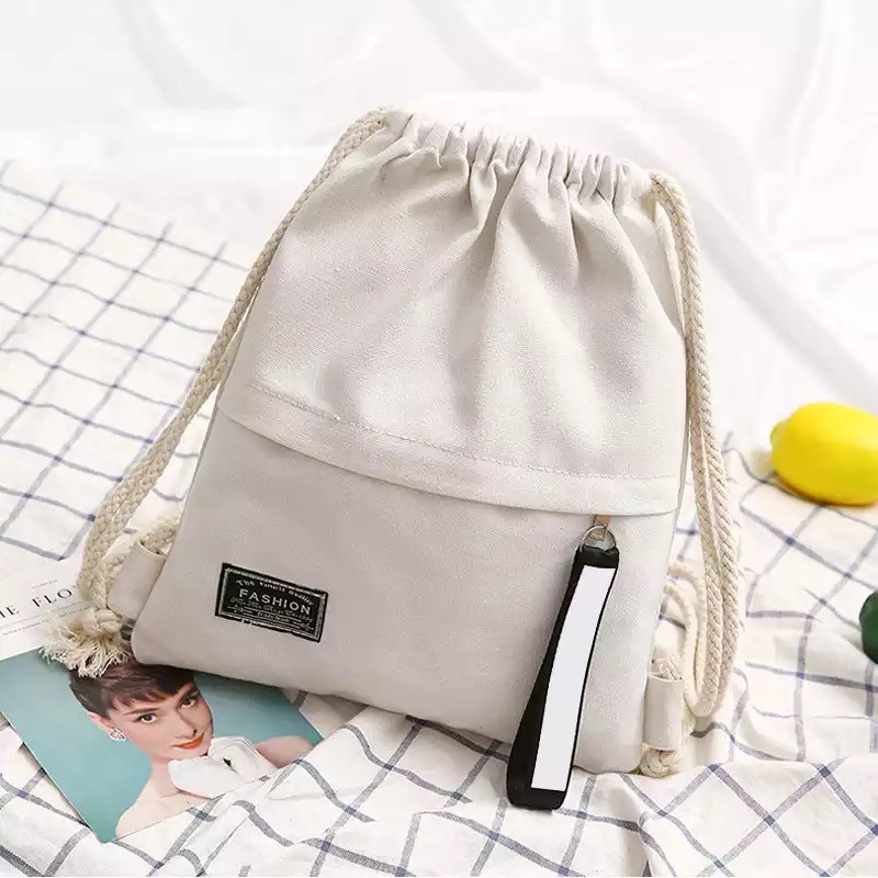 SANSURBAGS RANSEL SERUT WANITA HOME - Stringbag Korea Termurah-Putih